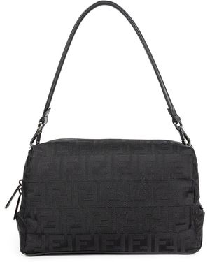 Fendi Medium Lui Jacquard Shoulder Bag - Black