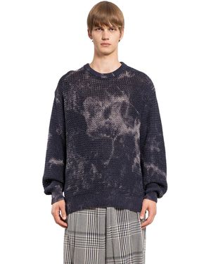 KHOKI Tie Dye Lyocell Cotton Jumper - Blue