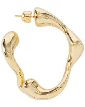 Maria Black Splash Hoop Large Earring - Metallic