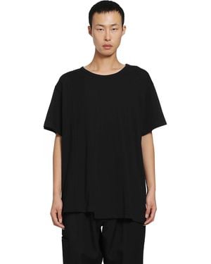 Yohji Yamamoto Vertical Panel Short Sleeve Tee - Black