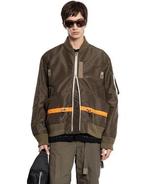 Sacai Nylon Twill Blouson - Brown