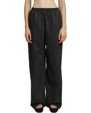 Jil Sander Wool Flannel Pants - Black