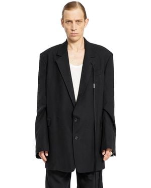 Ann Demeulemeester Anthoon High-Comfort Tailored Blazer - Black