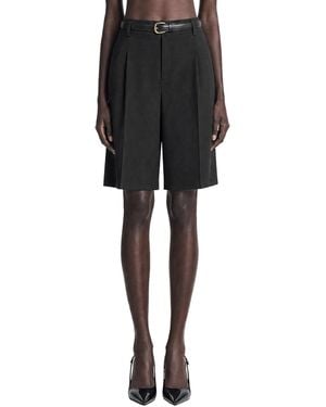Max Mara Woolen Cloth Bermuda Shorts - Black