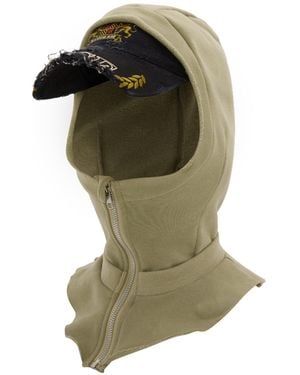 Martine Rose Cut Peak Hood - Green