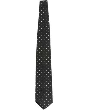 Junya Watanabe Polkadot Silk Tie - Black