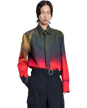 Jil Sander Wool Blend Shirt With Tie - Red