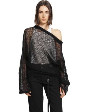 Ann Demeulemeester Christabel Drop Shoulder Sweater - Black