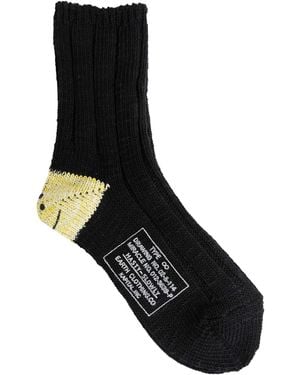 Kapital Rainbowy Happy Heel Socks - Black