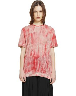 Comme des Garçons Overdyed Linen T-Shirt - Pink