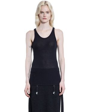 Lemaire Sleeveless Tank Top With Suspenders - Blue