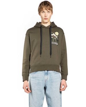 Moncler Mountain Logo Hoodie - Green