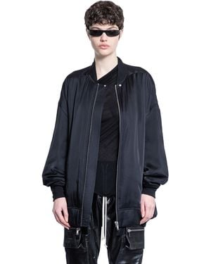【RICK OWENS】Hollywood Washed Charmeuse Anthem ジャケット Rick Owens Hollywood Washed Charmeuse Anthem Bomber Jacket