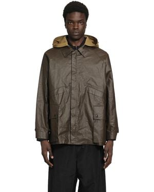 Lemaire Coated Technical Linen Rain Jacket - Brown
