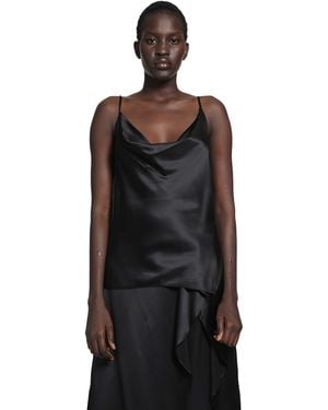 Acne Studios Shiny Satin Tank Top - Black