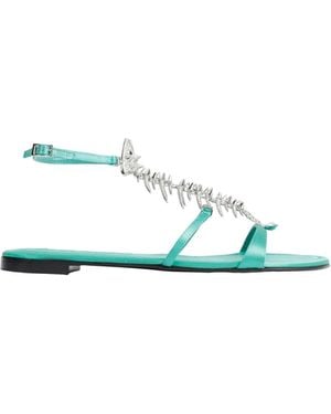 Giuseppe Zanotti X Antonioli Slim 2.0 Flat Sandals - Blue