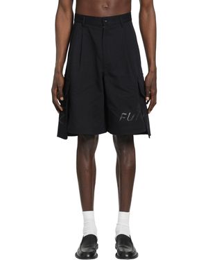Comme des Garçons Cotton Bermuda Shorts - Black