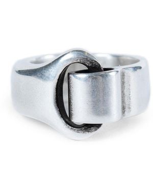 Ann Demeulemeester Une Link Ring - White