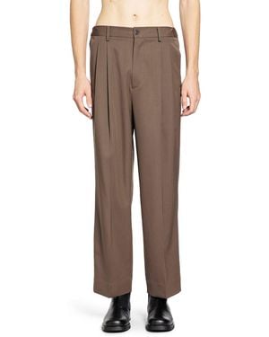 Ssstein Two Tuck Easy Trousers - Brown