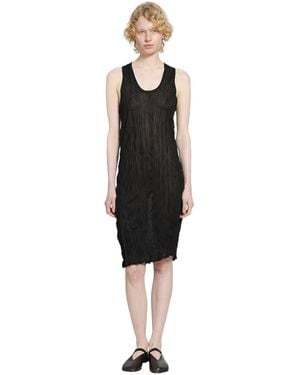 TOTEME Crinkled Knit Tank Dress - Black