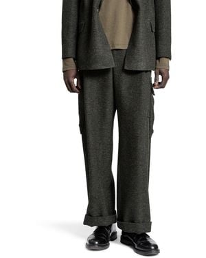 Marina Yee Jim Striped Trousers | Black | FARFETCH