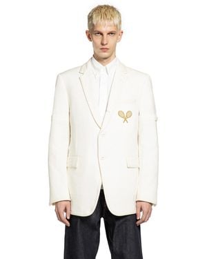Thom Browne Wide Shoulder Blazer - White