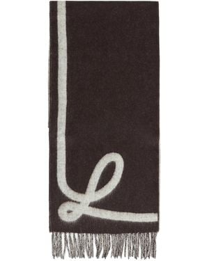 Loewe Wool And Cashmere Scarf - Brown