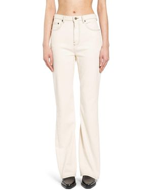 Burberry High-Rise Bootcut Jeans - Natural