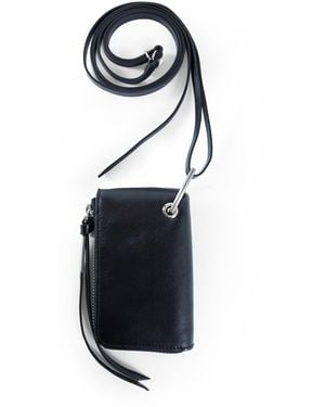 Ann Demeulemeester Jacky Small Wallet With Detachable Strap - Black