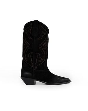 Sonora Boots Yuma Suede Ankle Boots - Black
