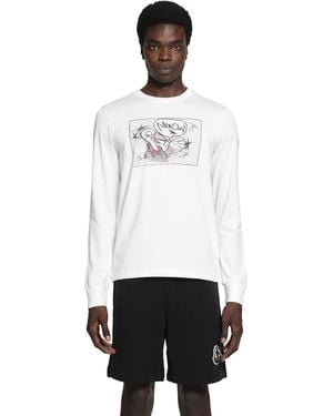 Moncler Gilga Farm Cotton Long Sleeve T-Shirt - White
