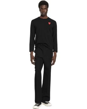 COMME DES GARÇONS PLAY Heart Long Sleeve T-Shirt - Black