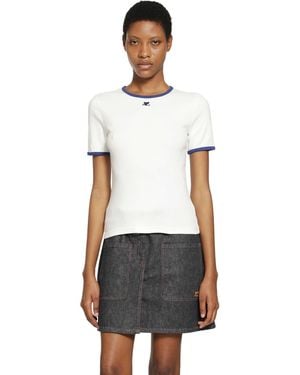 Courreges Cotton Jersey T-Shirt - White