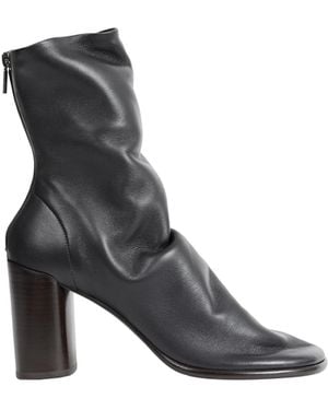 Lemaire Glove Leather Ankle Boots - Black