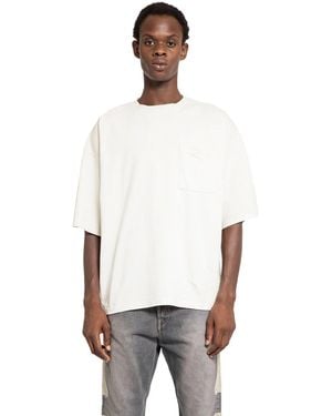 Kapital Jersey 2Tones Big Pocket (Bone) T-Shirt - White