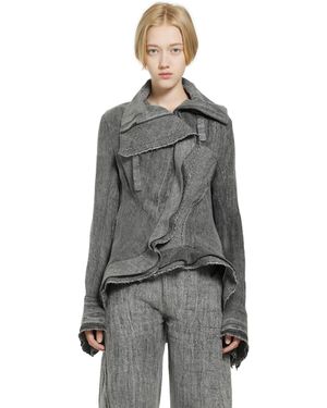 Yehuafan Linen Jacket - Gray