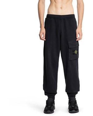 Stone Island 6200003 Brushed Organic Fleece Joggers - Black