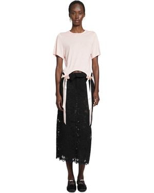 Simone Rocha Peeling Waist Column Skirt - Black