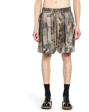 Ziggy Chen Digital Print Drawstring Shorts - Green