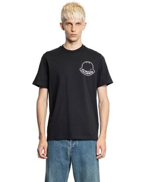 Moncler Logo Cotton T-Shirt - Black