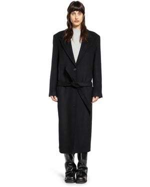 The Attico Long Wool Coat - Black