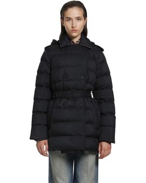Burberry Nylon Hooded Puffer Jacket - Black