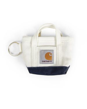 Carhartt Mini Tote Bag Keychain - White
