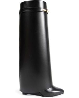 Givenchy Shark Leather Boots - Black