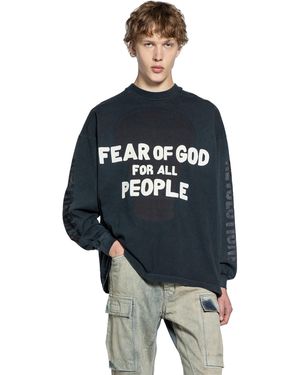 Fear Of God For All People Relaxed Long Sleeve Tee - Blue