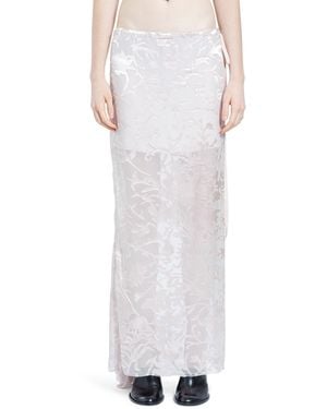 Ann Demeulemeester Eveline Long Bias Skirt - White