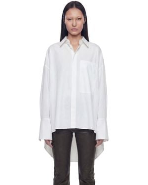 NVL-GARDE Open Back Oversize Pocket Shirt - White