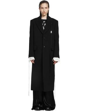 Ann Demeulemeester Aldina Beaver Wool Coat - Black