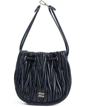 Miu Miu Matelassé Nappa Leather Pouch - Black