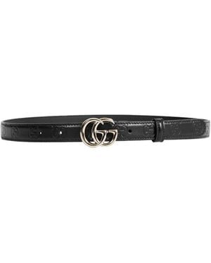 Gucci Gg Marmont Belt - Black